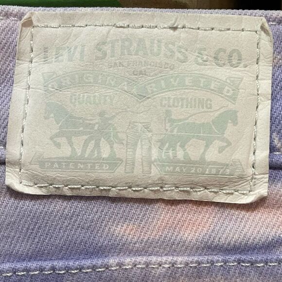 Levi’s 721 high rise skinny ankle size 28 pink purple tie dye. - Picture 6 of 10